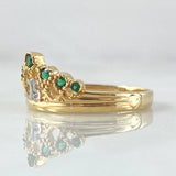 Quince Crown Ring 2.35gr / Size 5 1/2 / 18K Yellow White Gold