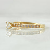 Solitaire Ring Dense Bordered 1.45gr / Size 6 / 18K Yellow Gold