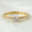 Dense Solitaire Ring 1.8gr / Size 6 1/4 / 18K Yellow Gold