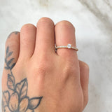 Dense Solitaire Ring 1.8gr / Size 6 1/4 / 18K Yellow Gold