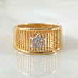 Star Mesh Ring 3.8gr / Size 6 / 18K Yellow White Gold