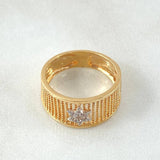 Star Mesh Ring 3.8gr / Size 6 / 18K Yellow White Gold