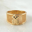 Bear Mesh Ring 3.8gr / Size 5 1/2 / 18K Gold