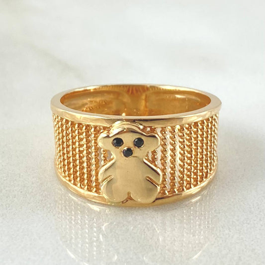 Bear Mesh Ring 3.8gr / Size 5 1/2 / 18K Gold