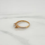 Solitaire Churumbela Ring 1.8gr / T5 3/4 / Two Golds Yellow White 18K %