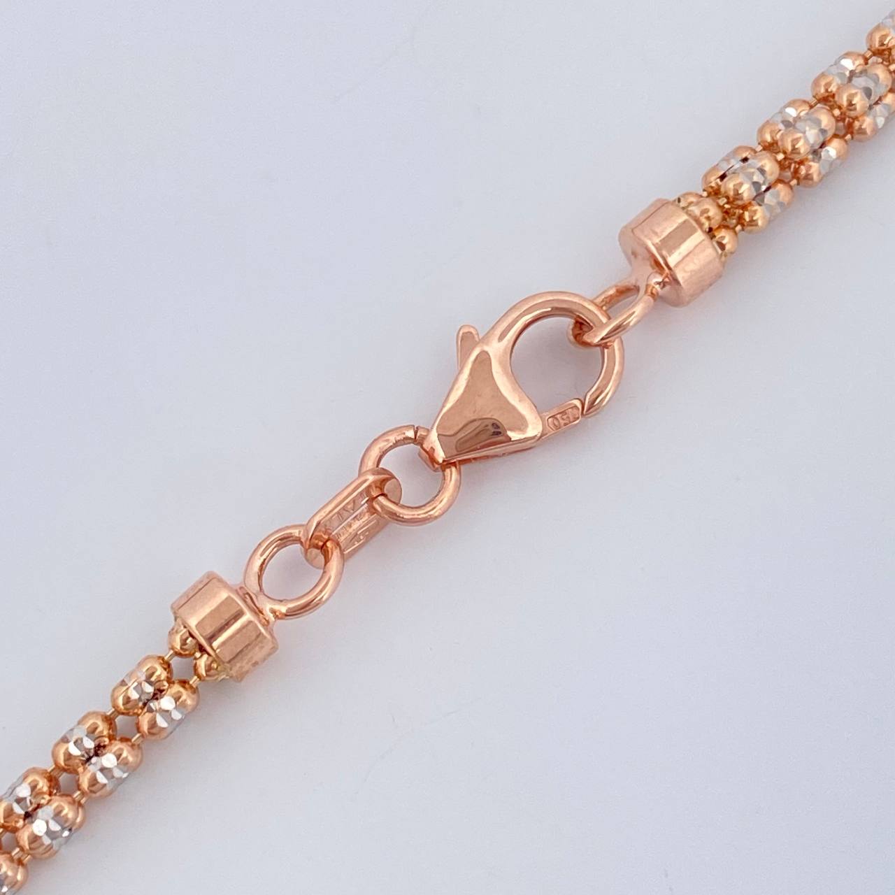 Ice Chain 15.75gr / 23.6in / Two Tone White Rose 18K +4 $