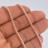 Ice Chain 15.75gr / 23.6in / Two Tone White Rose 18K +4 $