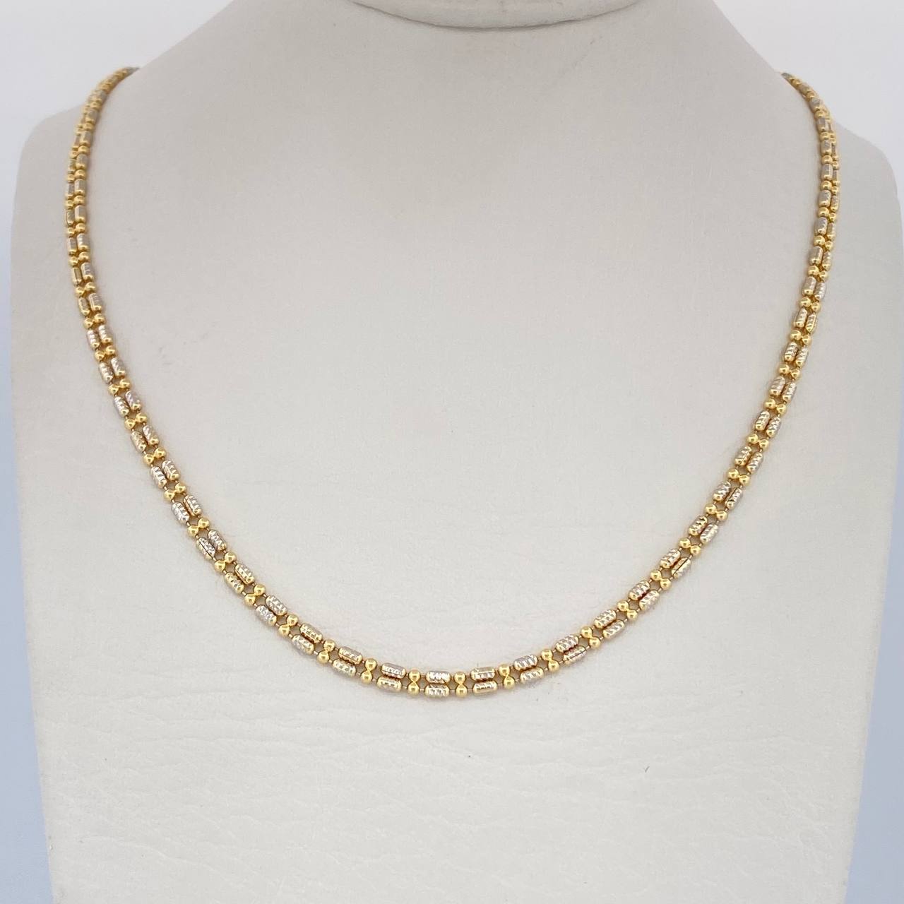 Ice Chain 11.5gr / 23.6in / Two Tone Yellow White 18K +4 $