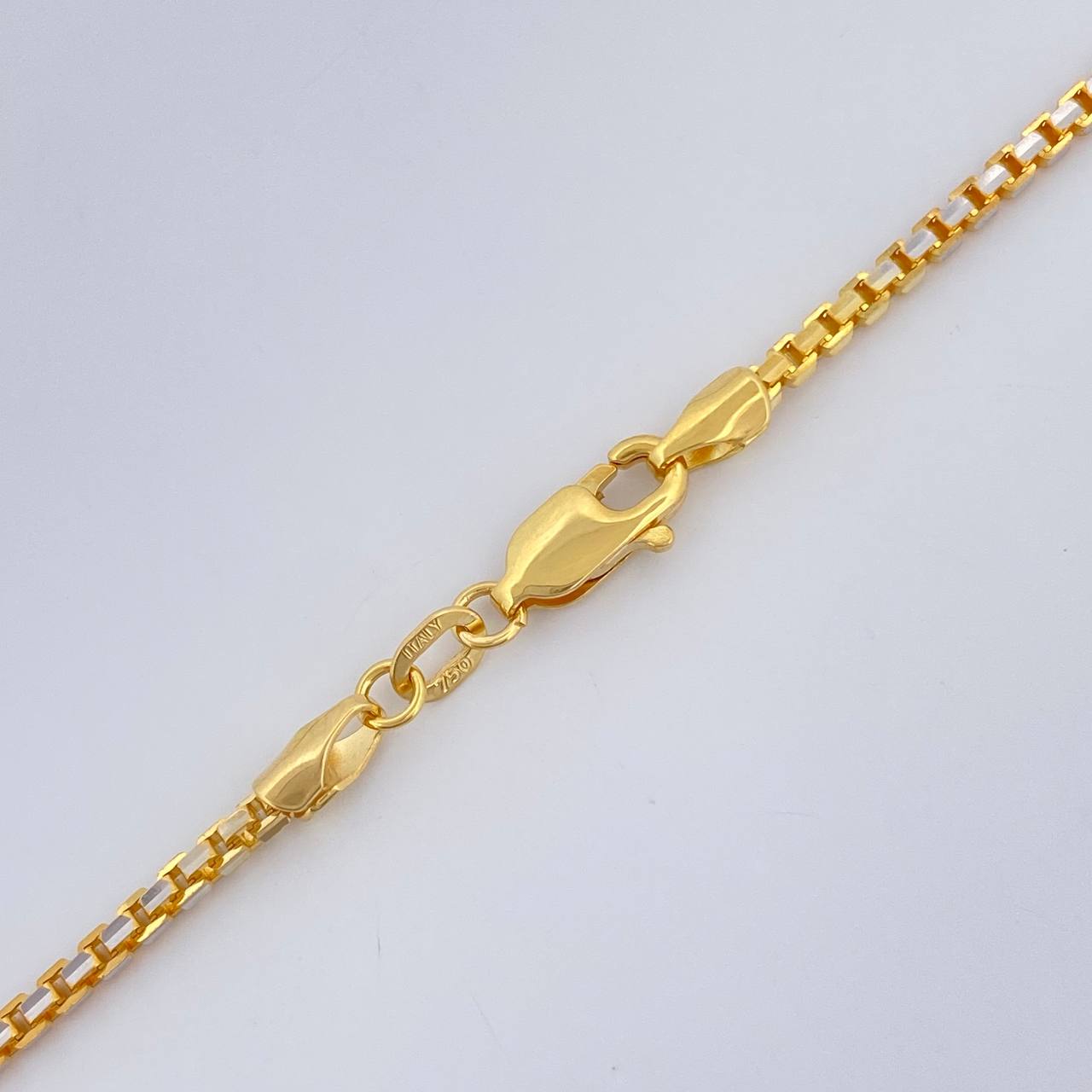 Venetian Chain 13.8gr / 23.6in / Two Tone Yellow White 18K +3$