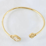 Bracelet Clover Ring Gold White 5.6gr / 5.9in / 18K Gold Yellow Nac.Esp. ©