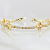 Tennis Bracelet Clover 16.2gr / 8.1in / 18K Gold ©