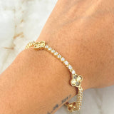 Tennis Bracelet Clover 16.2gr / 8.1in / 18K Gold ©