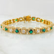 Halo Square Bracelet 24.95gr / 7.9in / 18K Gold ©