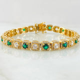 Halo Square Bracelet 24.95gr / 7.9in / 18K Gold ©