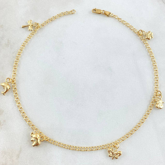 Anklet Classic Link Pendant 3.6gr / 26cm / 18K Yellow Gold