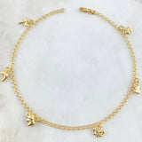 Anklet Classic Link Pendant 3.6gr / 26cm / 18K Yellow Gold