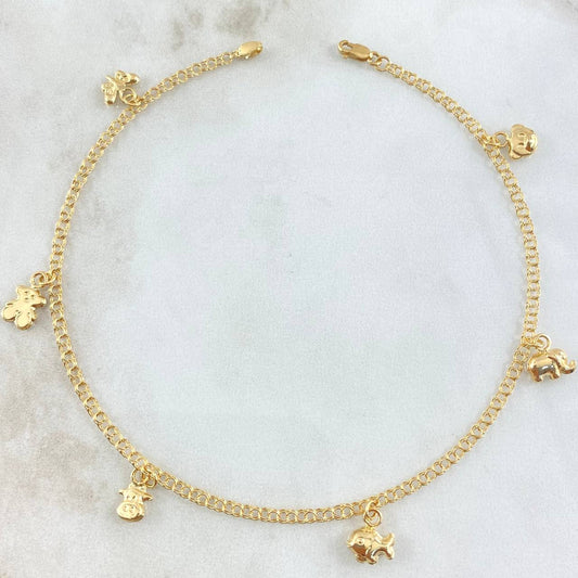 Anklet Classic Link Pendant 3.75gr / 9.8in / 18K Yellow Gold