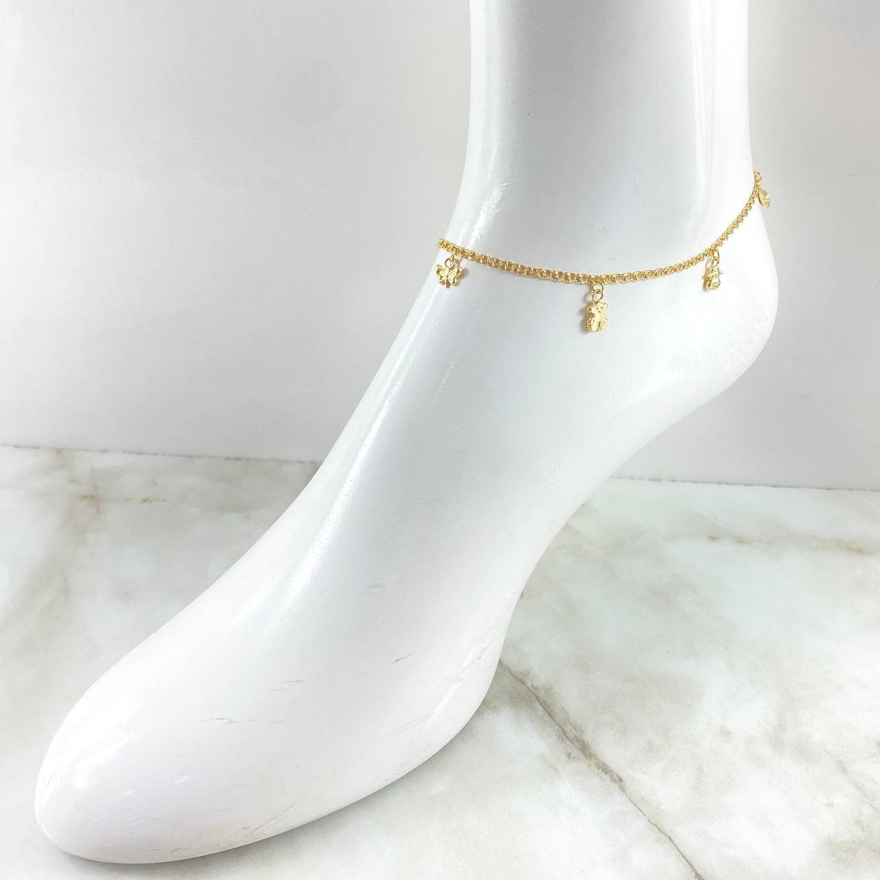 Anklet Classic Link Pendant 3.75gr / 9.8in / 18K Yellow Gold