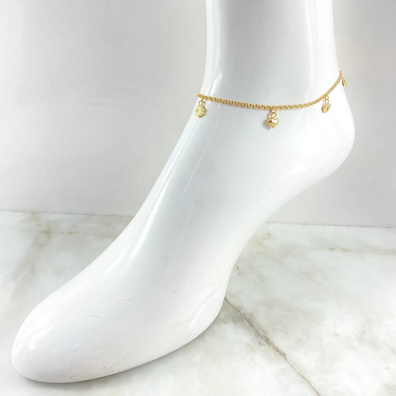 Anklet Classic Link Pendant 3.55gr / 25cm / 18K Yellow Gold