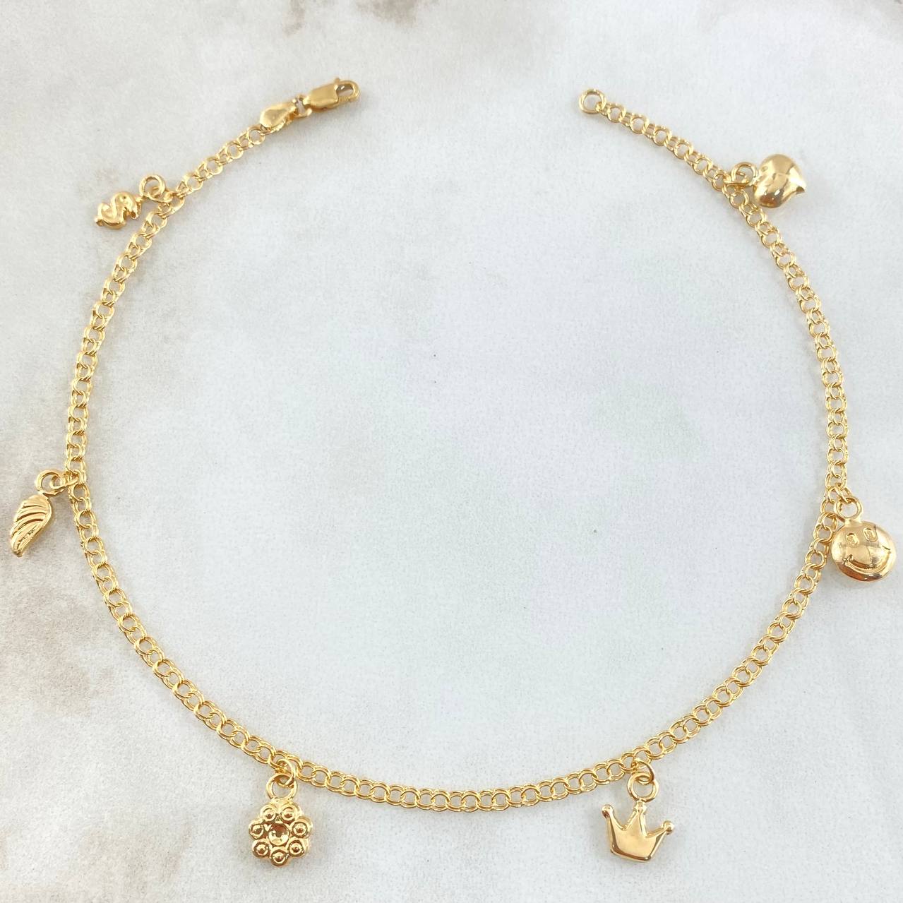 Anklet Classic Link Pendant 3.45gr / 9.6in / 18K Gold