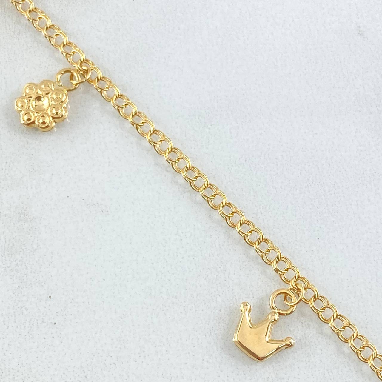 Anklet Classic Link Pendant 3.45gr / 9.6in / 18K Gold