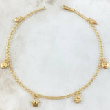 Anklet Classic Link Pendant 3.45gr / 10.0in / 18K Yellow Gold