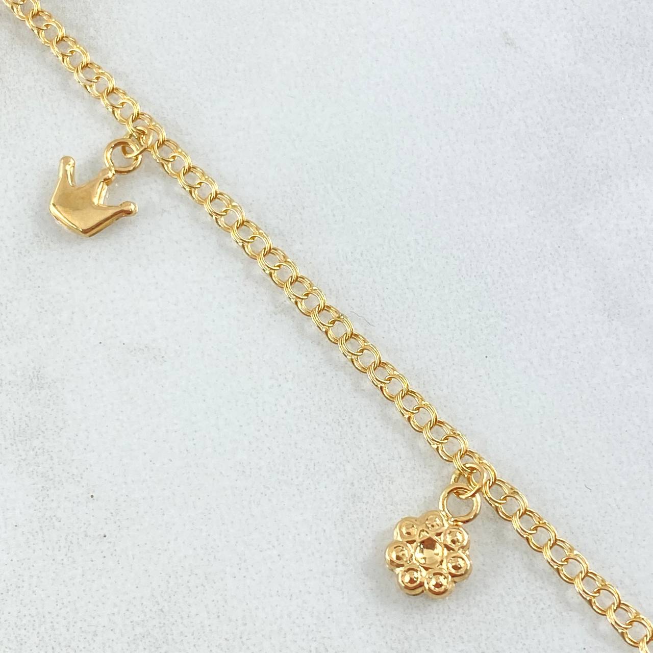 Anklet Classic Link Pendant 3.45gr / 10.0in / 18K Yellow Gold
