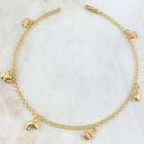 Anklet Classic Link Pendant 3.4gr / 10.0in / 18K Yellow Gold