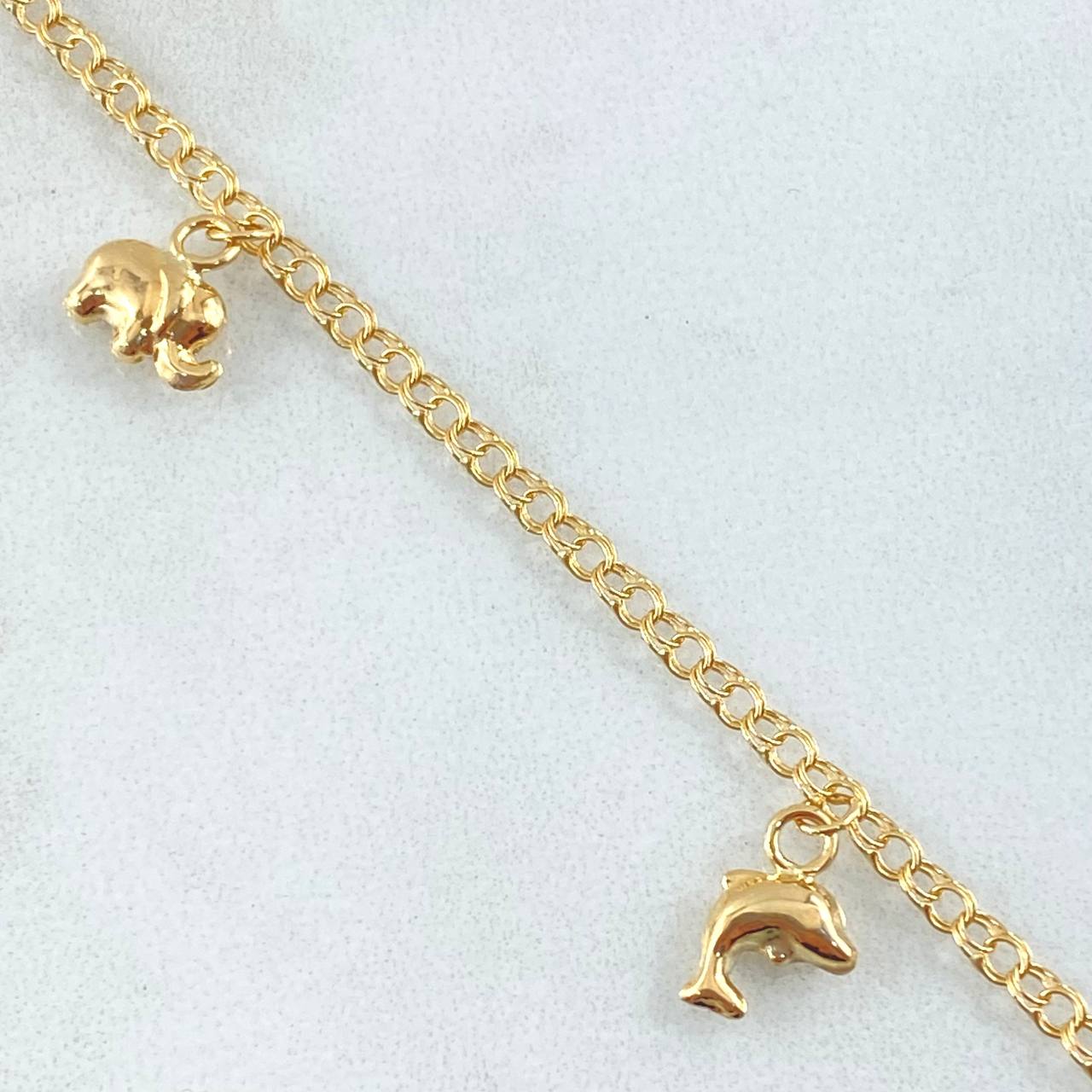 Anklet Classic Link Pendant 3.4gr / 10.0in / 18K Yellow Gold