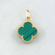 Clover Pendant Green 1.6gr / 2.2cm / 18K Yellow Gold Nac.Esp. ©