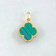 Clover Pendant Green 1.15gr / 1.1in / 18K Gold