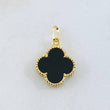 Clover Pendant Black 1.7gr / 1.3in / 18K Gold