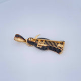Santa Muerte Pendant 7.05gr / 1.8in / Two Tone Black Yellow 18K $