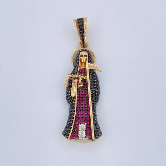 Pendant Santa Muerte 6.85gr / 1.8in / Three 18K Gold $