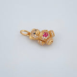 Pendant Bear Heart Articulated 2.7gr / 3/4 in / 18K Gold $