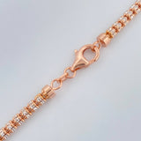 Cadena Ice 24.05gr / 70cm / Dos Oros Blanco Rosa +4 18K $