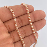 Cadena Ice 24.05gr / 70cm / Dos Oros Blanco Rosa +4 18K $