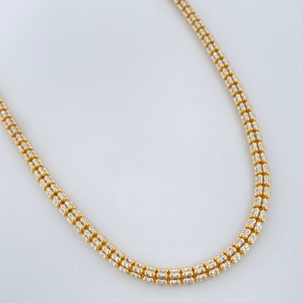 Ice Chain 31.4gr / 26.2in / Two Tone Yellow White 18K +4 $