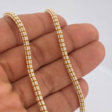 Ice Chain 31.4gr / 26.2in / Two Tone Yellow White 18K +4 $