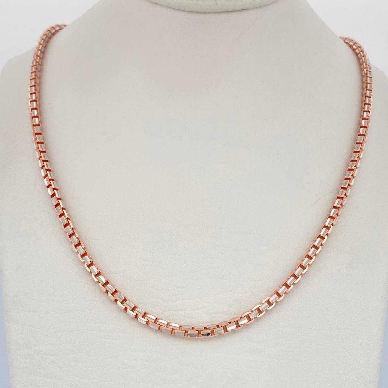 Venetian Chain 33.4gr / 27.6in / Two-Tone White Rose 18K +3$