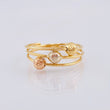 Anillo Cinturon De Orion Diamantado 1.75gr / T8 1/2 / Tres Oros 18K ©