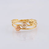 Anillo Cinturon De Orion Diamantado 1.75gr / T8 1/2 / Tres Oros 18K ©