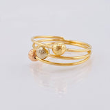 Anillo Cinturon De Orion Diamantado 1.7gr / T6 / Tres Oros 18K