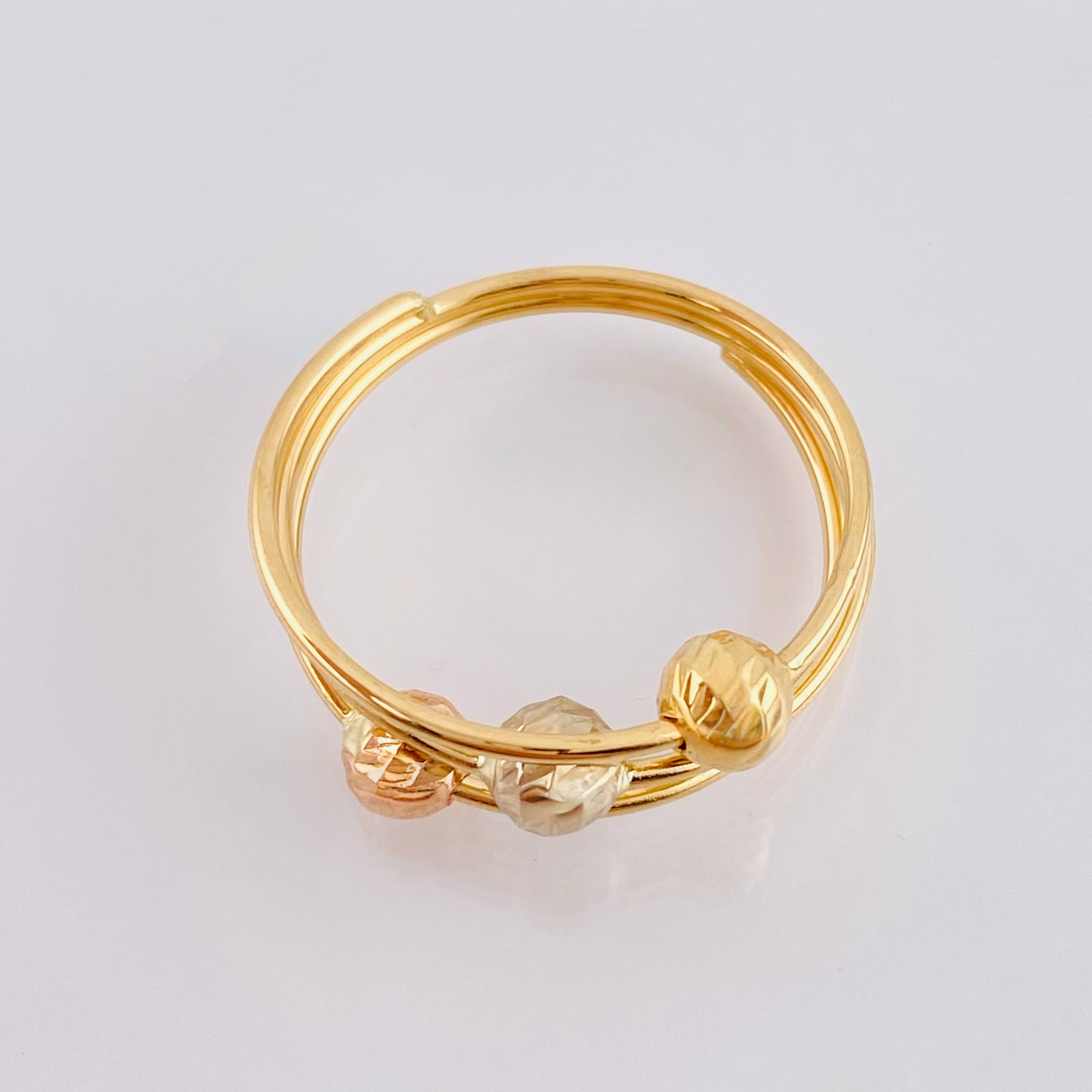 Anillo Cinturon De Orion Diamantado 1.7gr / T6 / Tres Oros 18K