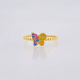 Matte Butterfly Ring 1.4gr / T7 / Yellow Gold 18K ©