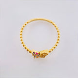 Matte Butterfly Ring 1.4gr / T7 / Yellow Gold 18K ©