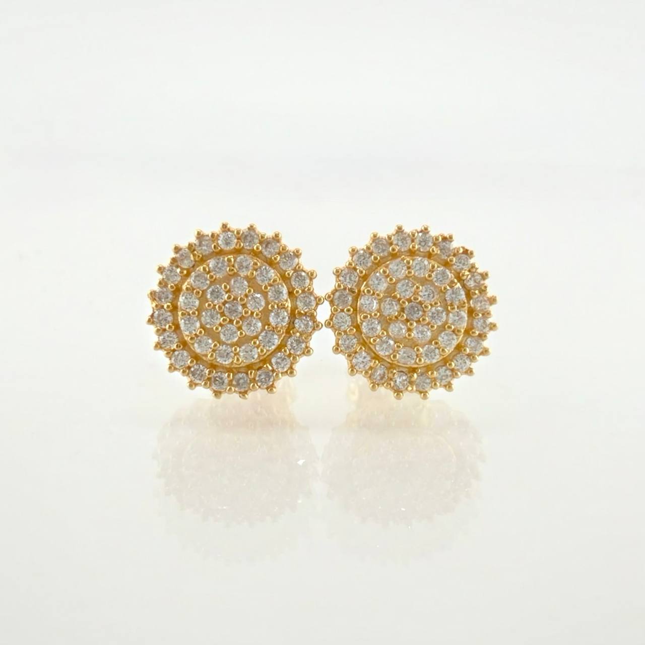 Topos Circulo Tupido 1.9gr / 9.3mm Oro Amarillo 18K
