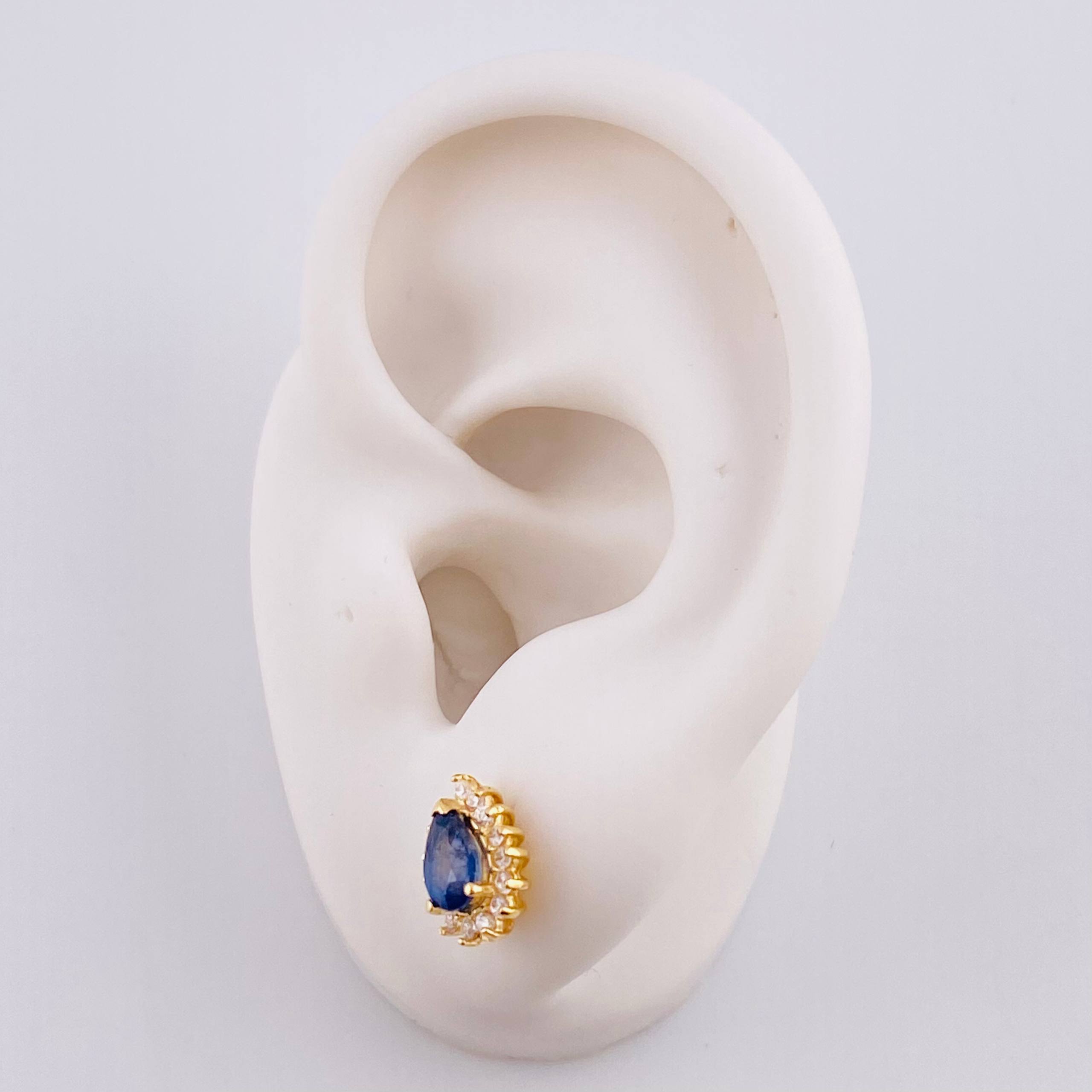 Topos Gota Tupida Zafiros 80pts 2g / in / 9.75mm Oro Amarillo 18K