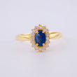 Anillo Óvalo Tupido Zafiro 50pts 2.5g / T7 1/4 Oro Amarillo 18K