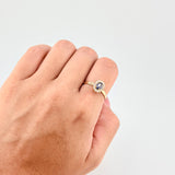 Anillo Óvalo Tupido Zafiro 45pts 2.5g / T7 1/2 Oro Amarillo 18K